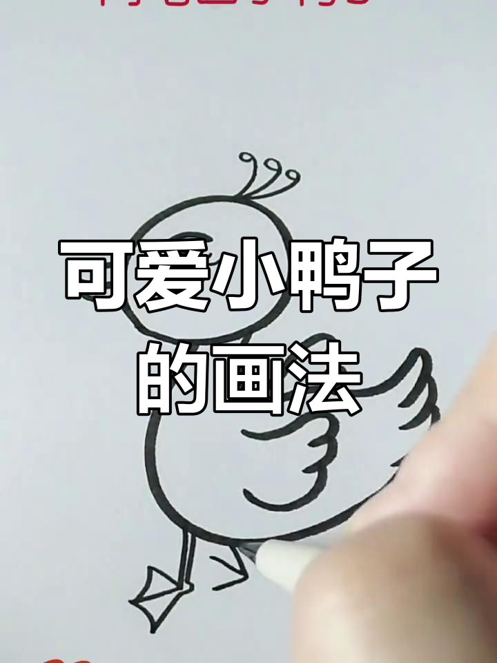 小鸭子简笔画,轻松学会!