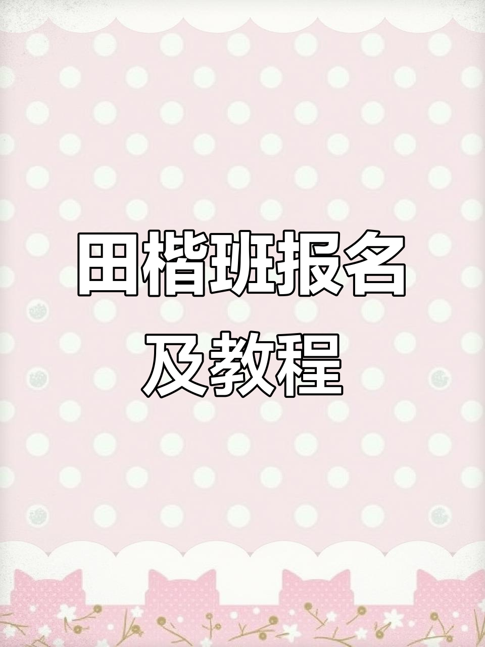 田楷班、欧楷班硬笔书法课程,毛笔宣纸教学视频同步更新