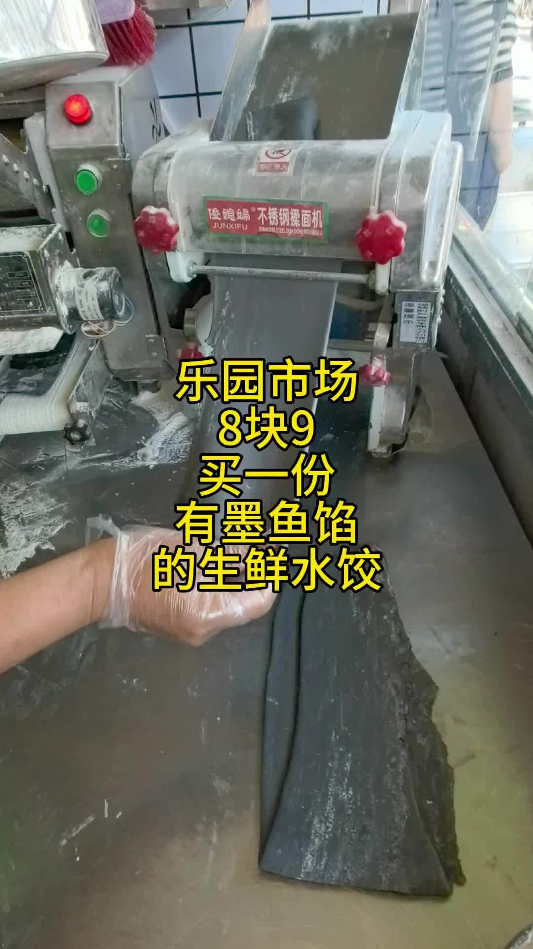 乐园市场8块9，15个水饺，有墨鱼馅，韭菜肉和白菜的太合适了 #生鲜水饺 #生鲜馄饨