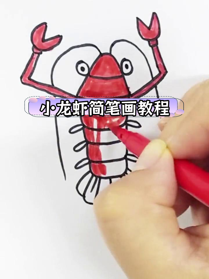 简单几步画出小龙虾