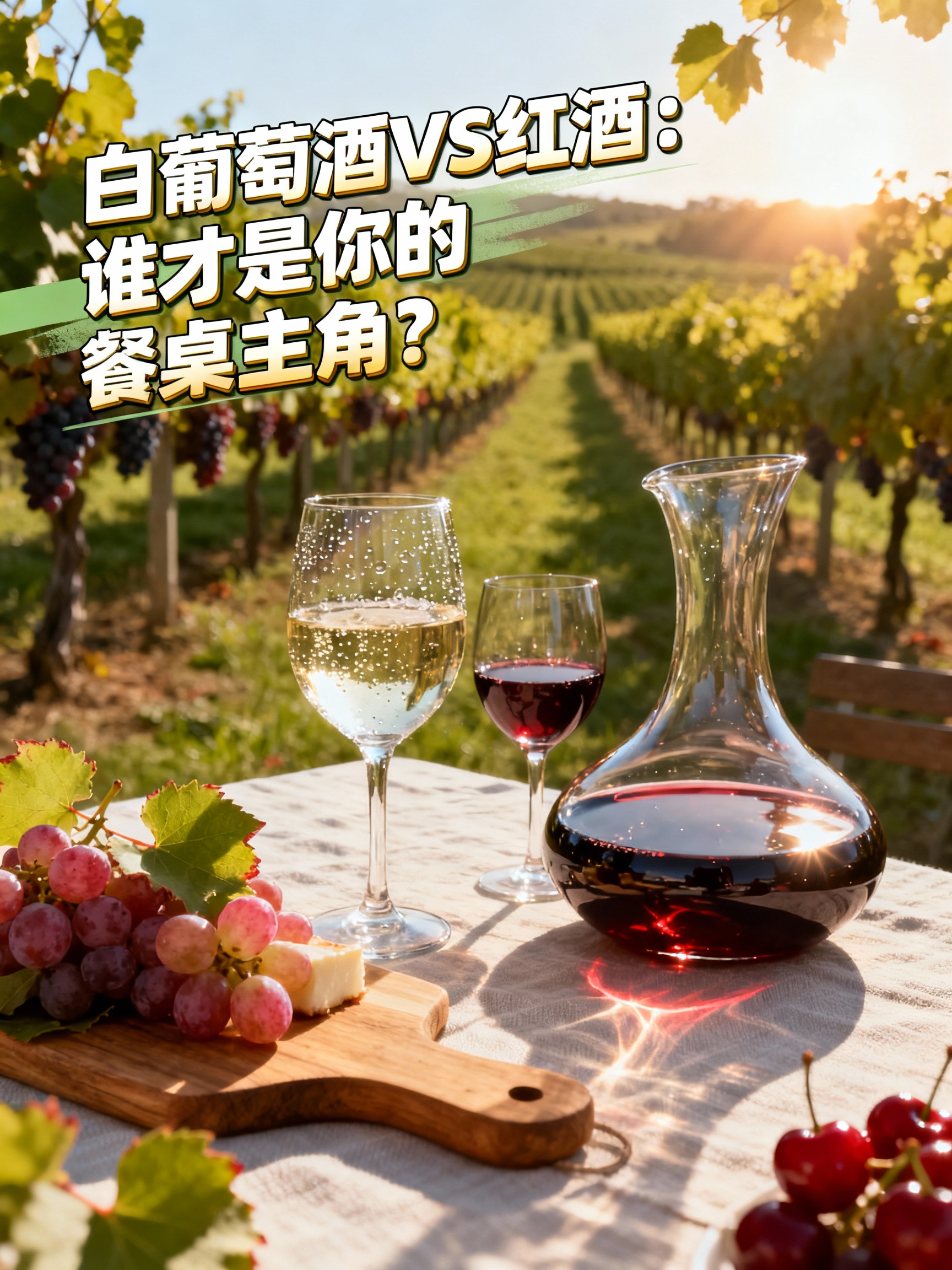 白葡萄酒VS红酒:谁才是你的餐桌主角?