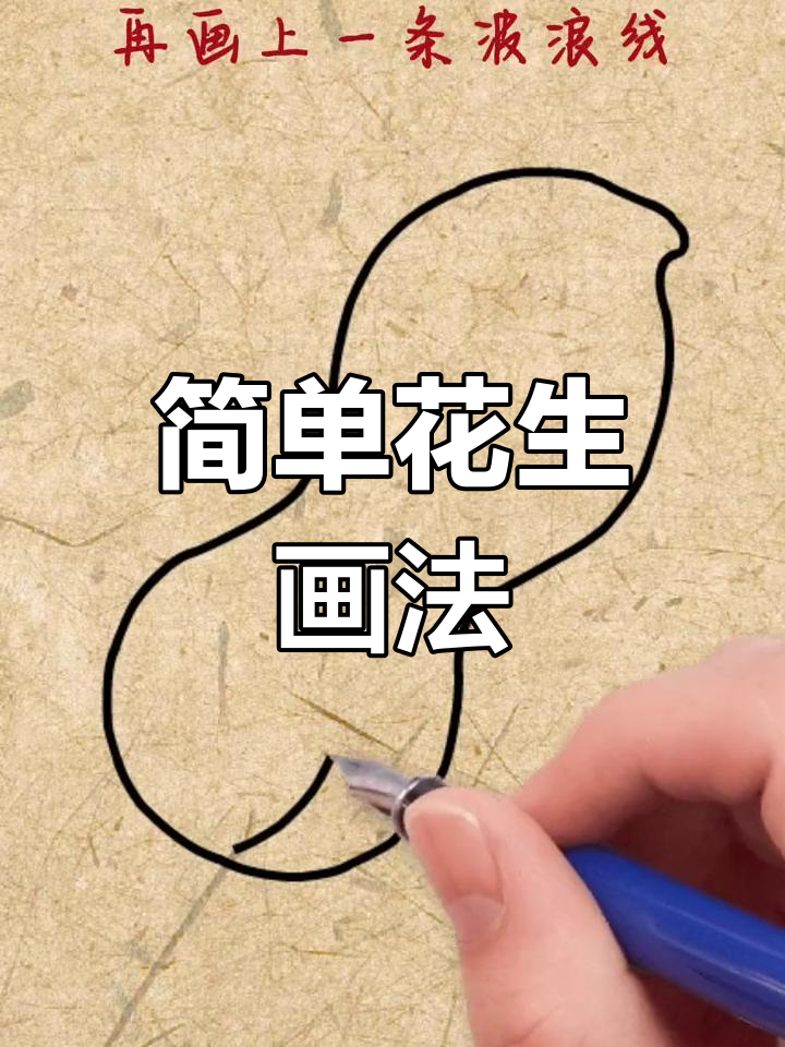 三步学会花生简笔画,轻松画出可爱小宝贝