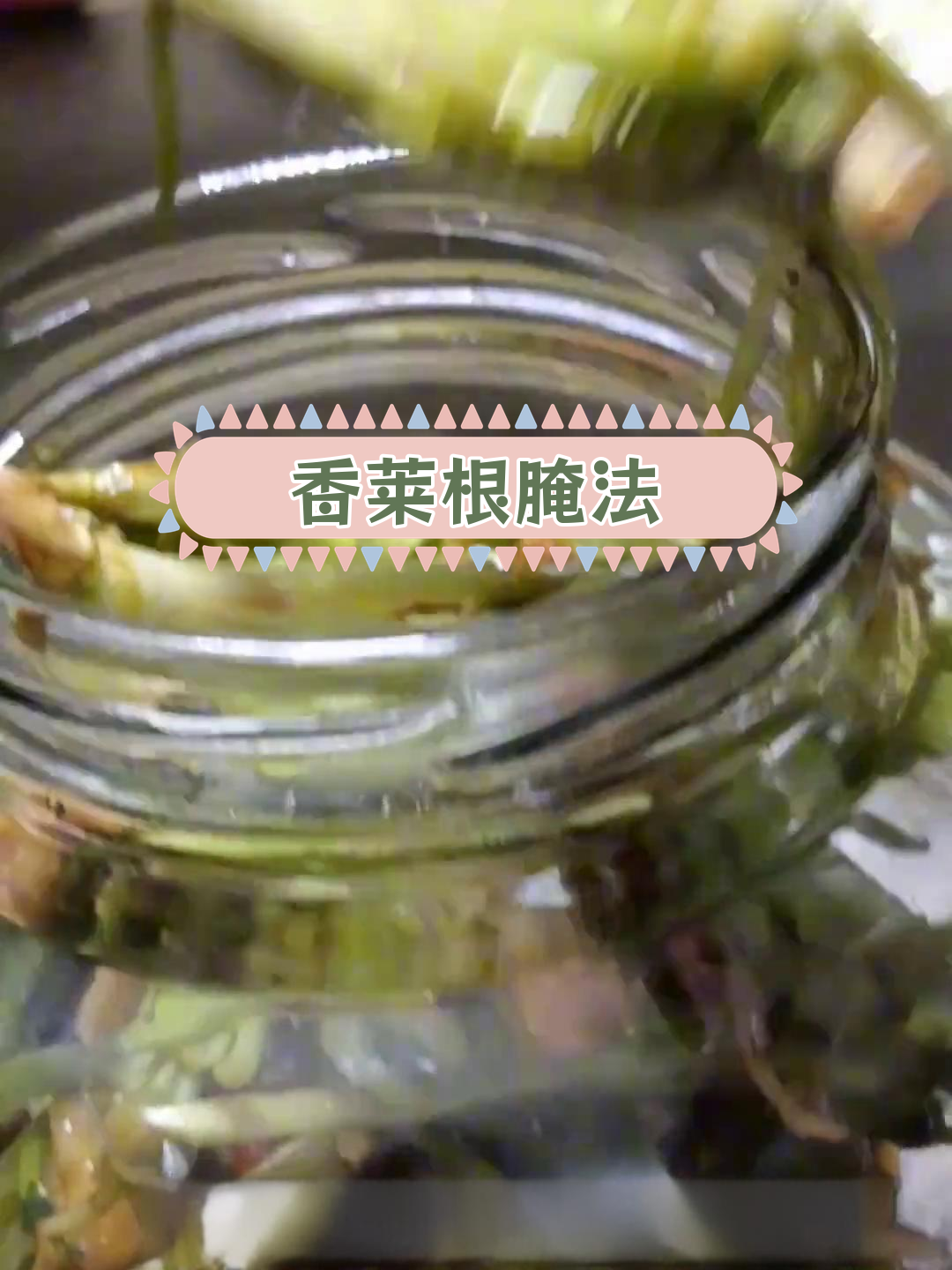 香菜根变美味,酸辣腌制轻松做