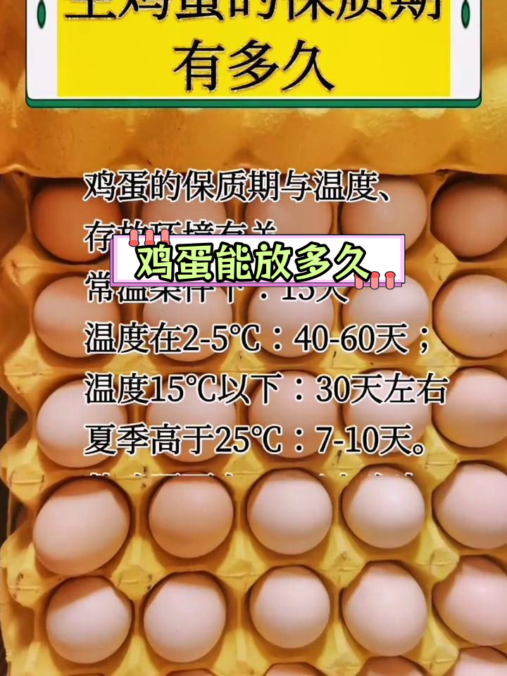 鸡蛋的保质期揭秘