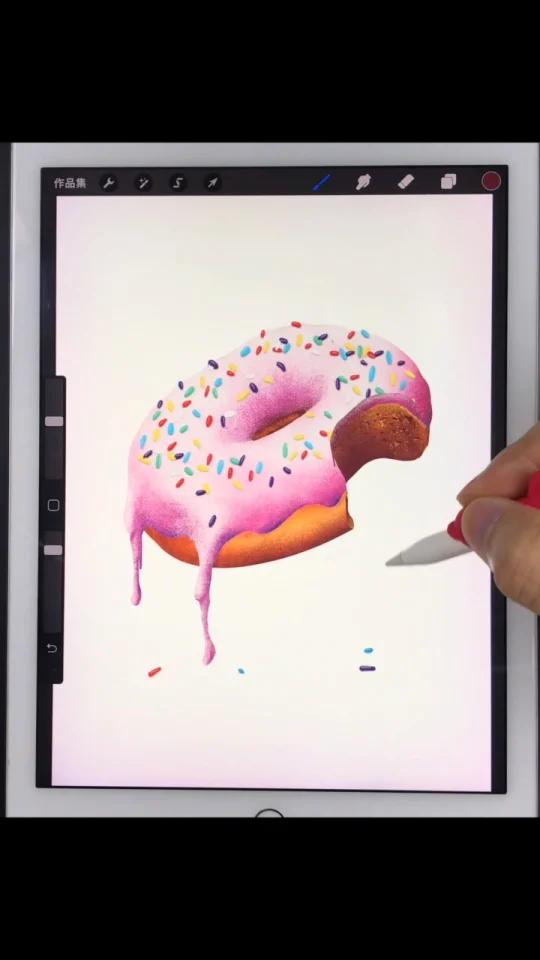 ipad画画 甜甜圈的绘画分享|Procreate