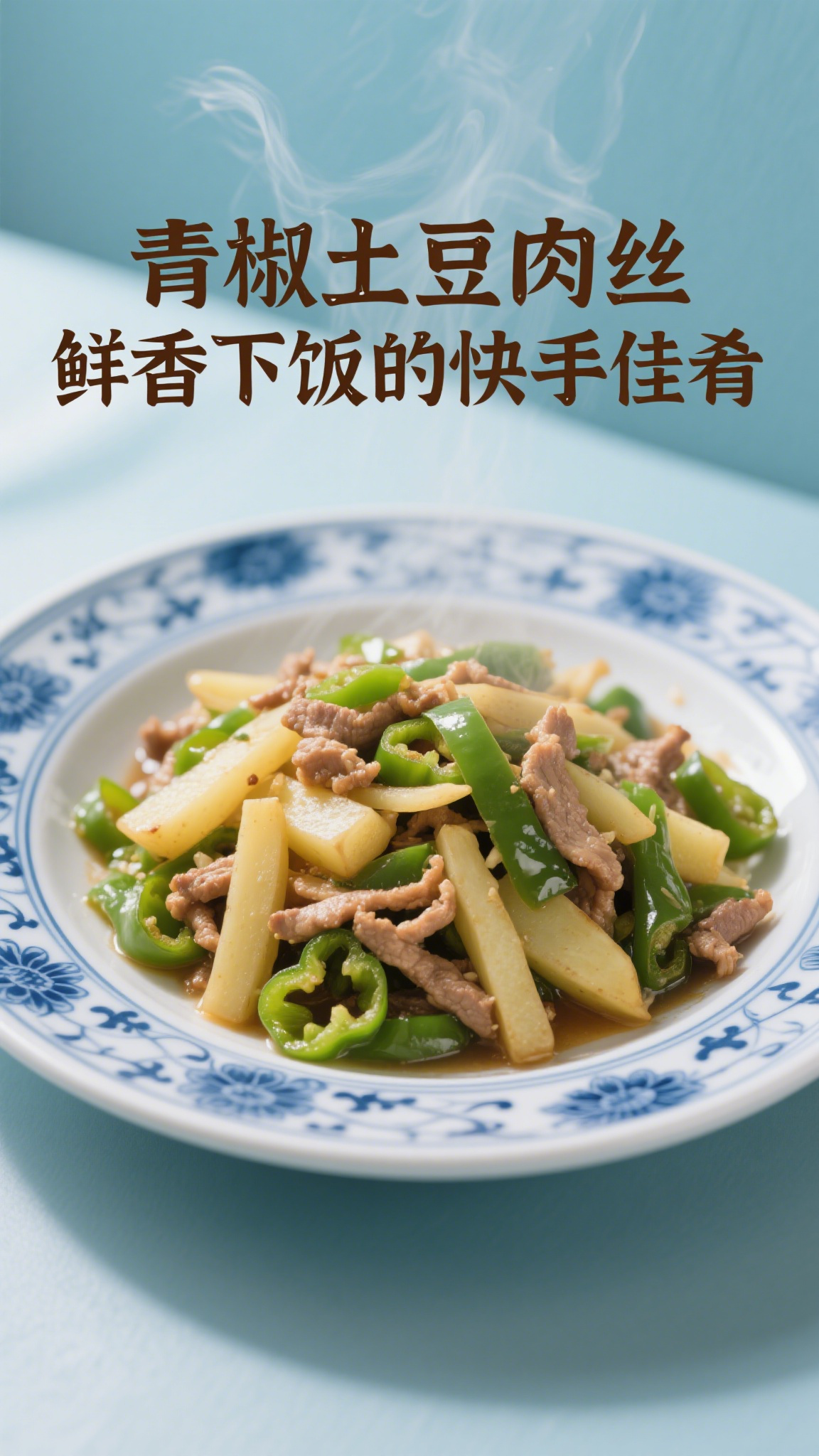 青椒土豆肉丝,鲜香下饭的快手佳肴