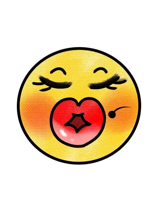 “么么，让我亲一口吧～” 灵魂画手画画简笔画表情包原创