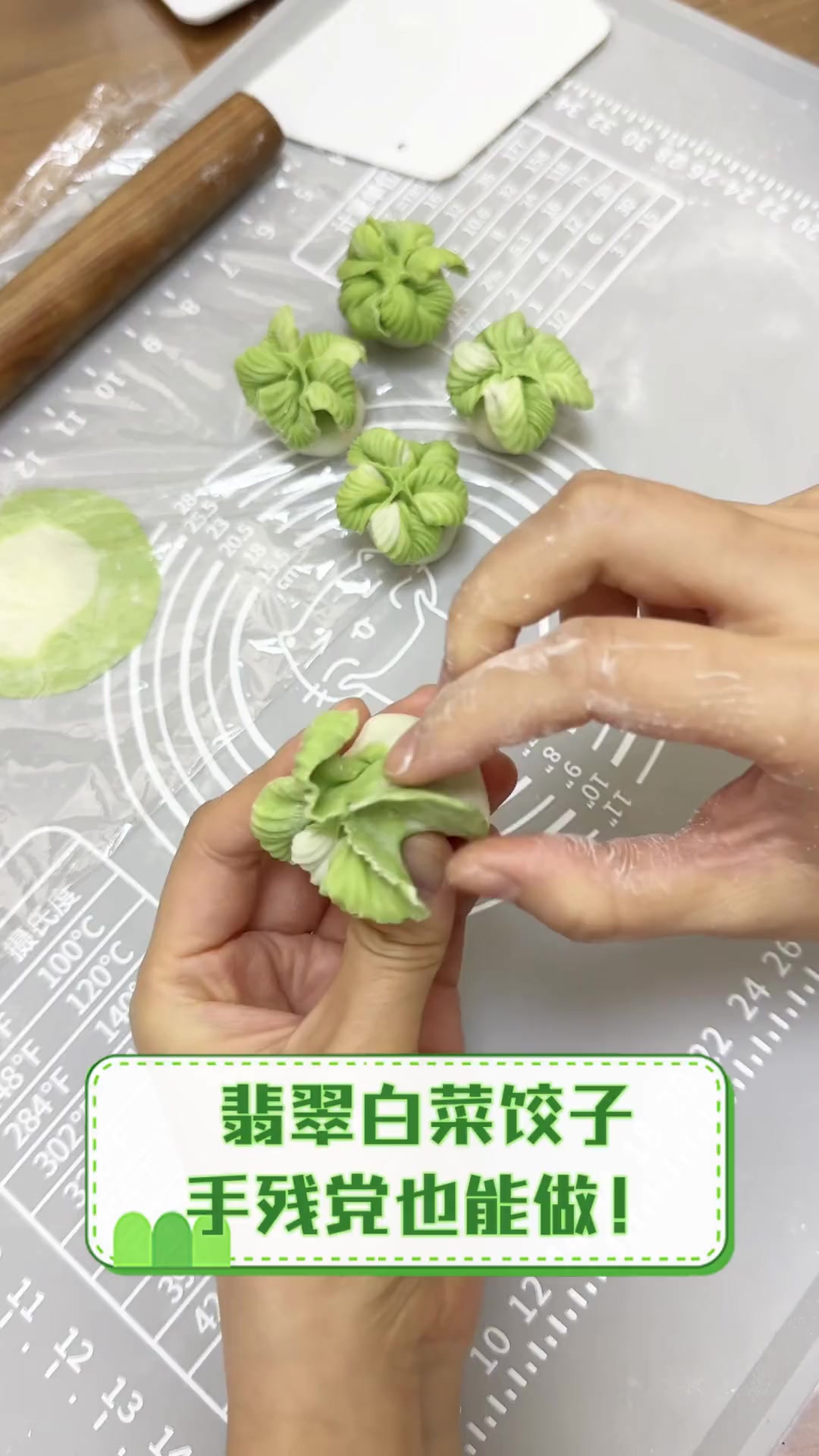 翡翠白菜饺子,手残党也能做!