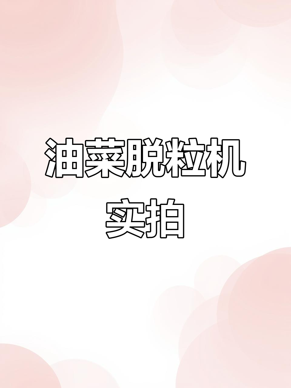 油菜脱粒机现场演示,打油菜、小麦、黄豆都能轻松搞定