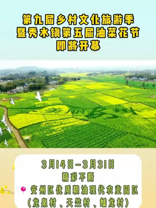 春日限定浪漫来袭!3月14日—3月31日,2025绵阳市安州区第九届乡村文旅季暨秀水镇第五