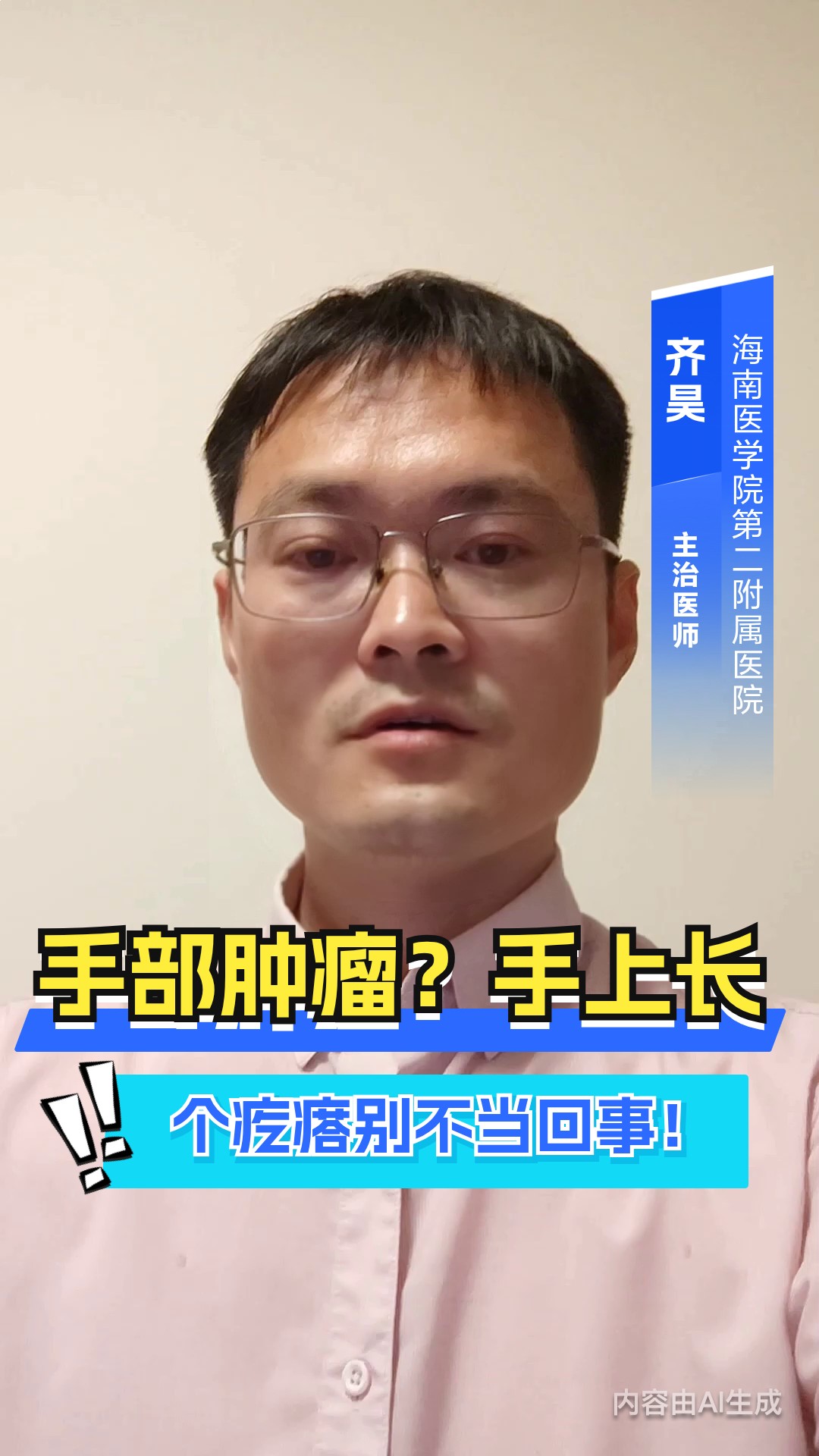 手部肿瘤?手上长个疙瘩别不当回事!