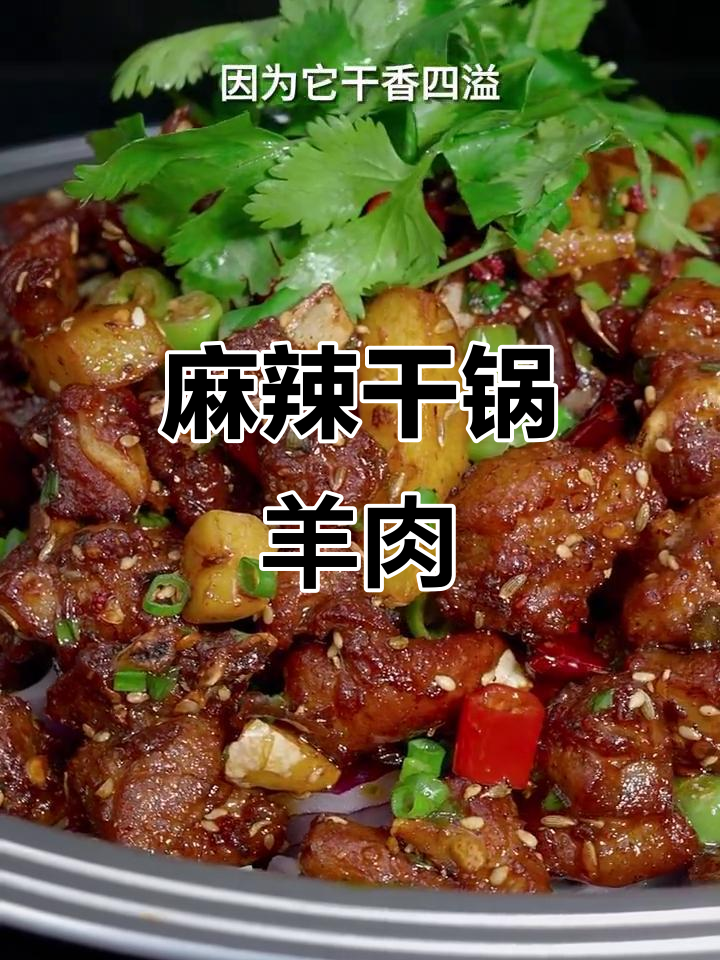 麻辣干锅羊肉，香气扑鼻，辣味十足，绝对让你停不下来！