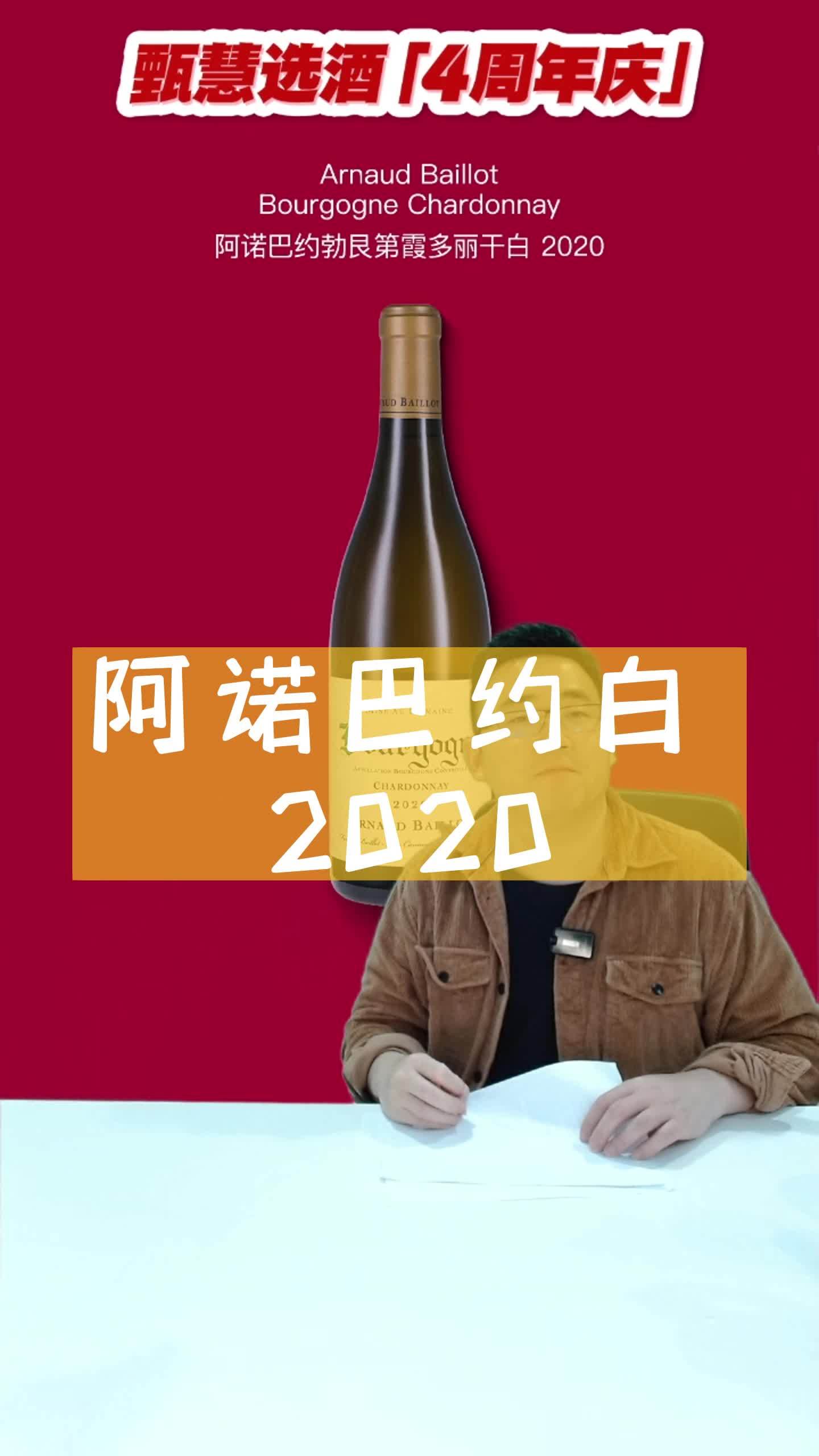 阿诺巴约白2020 葡萄酒 法国
