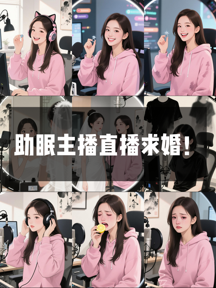 百万助眠主播直播求婚，结果新郎是……！