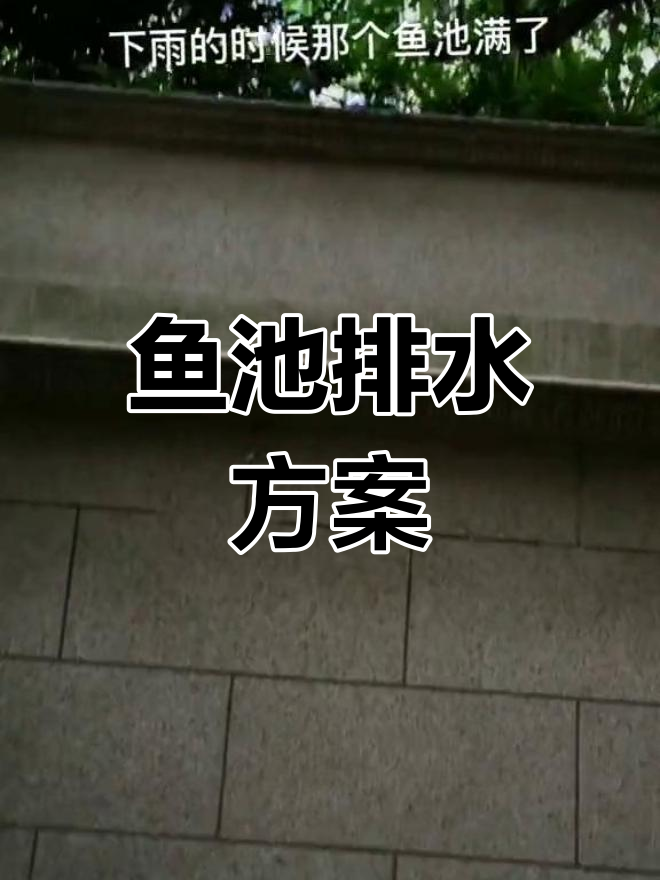 鱼池排水系统设计解析