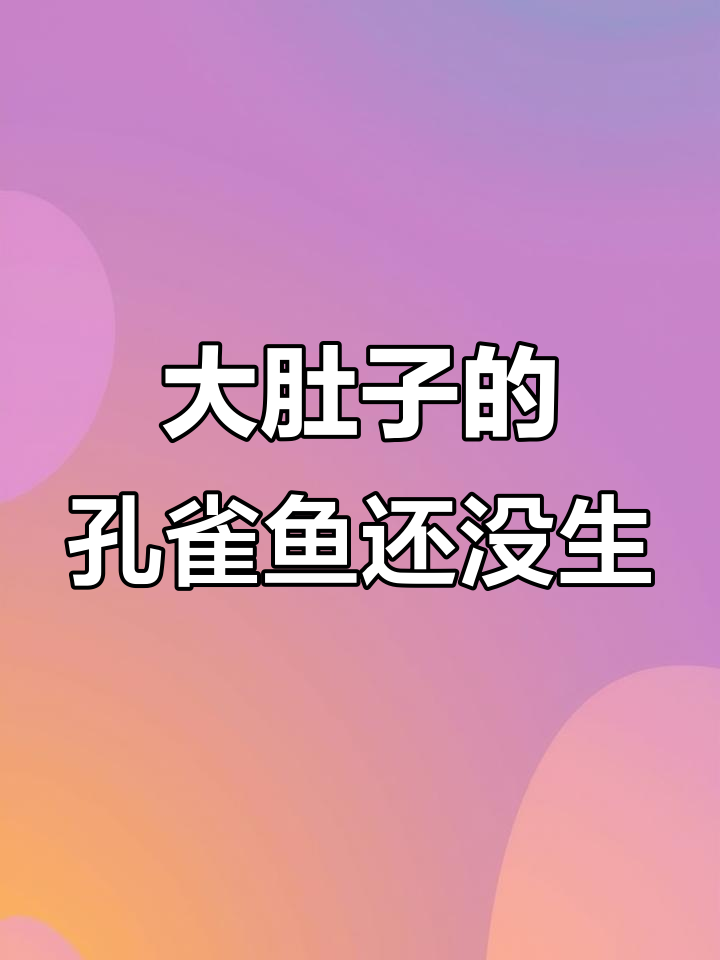 孔雀鱼大肚子两个月了,怎么还不生?急坏了!