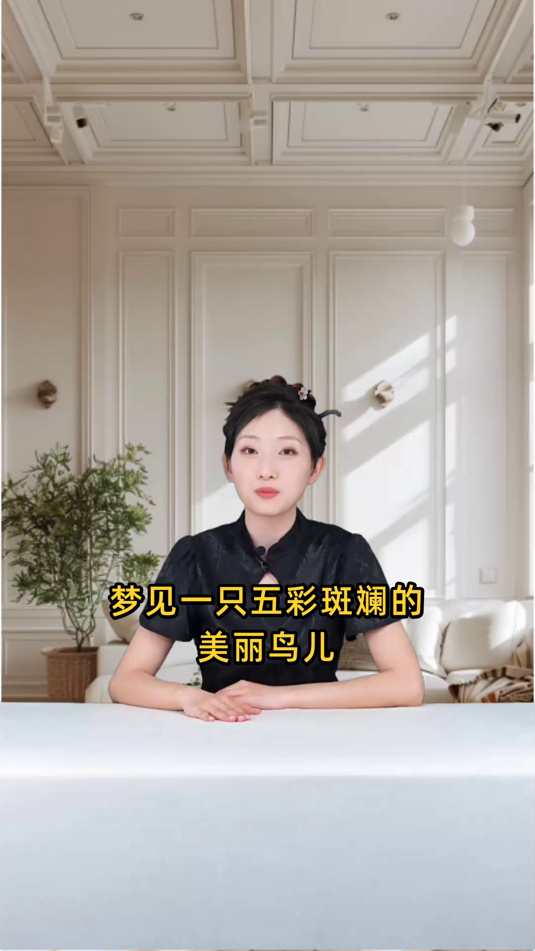 女性做梦见到一只拥有五彩斑斓羽毛的美丽鸟儿