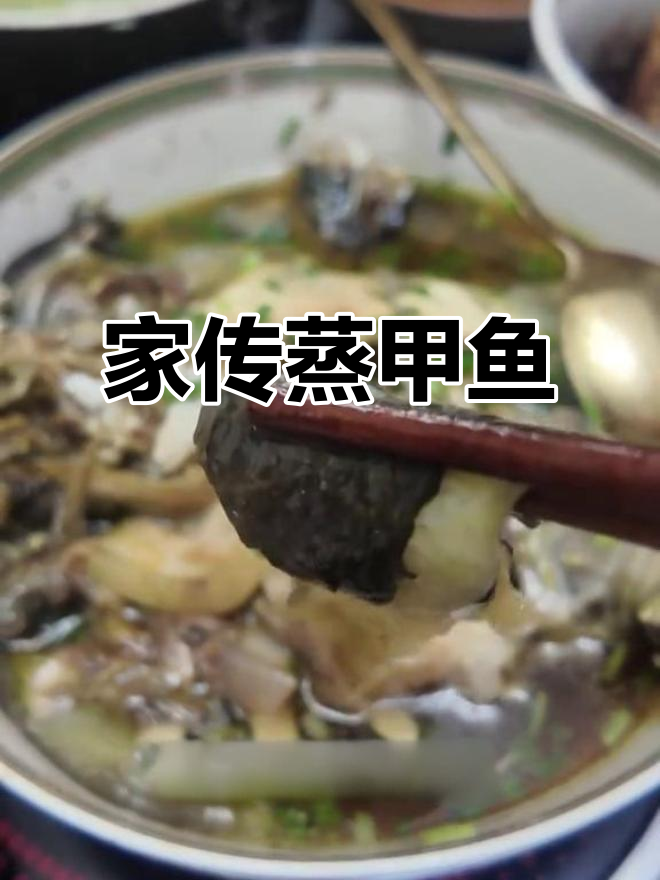 老爸的蒸甲鱼,味道独特,处理过程超复杂!