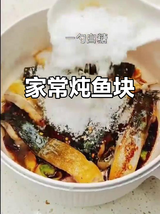 一分钟学会家常炖鱼块,简单又美味