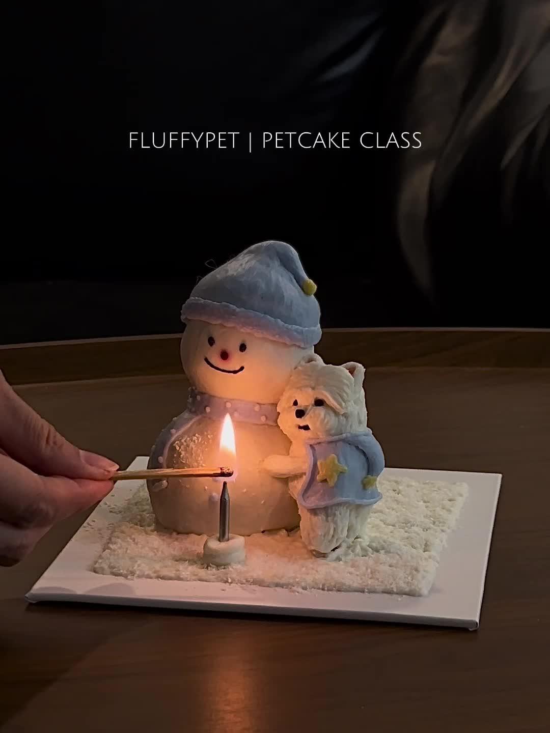 ins宠物烘焙课程丨雪人和西瓜地糕子#宠物蛋糕 #宠物生日蛋糕