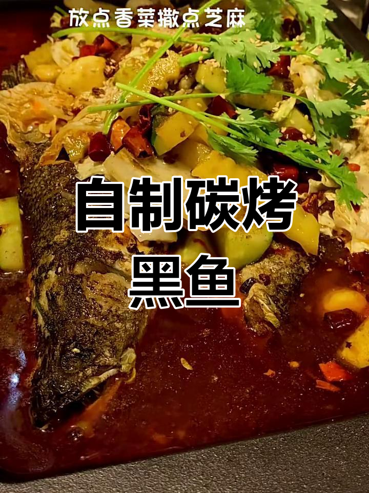 家庭版炭烤黑鱼,配菜丰富口感超赞