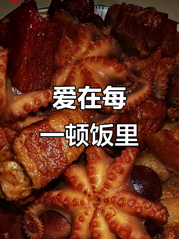 每天为妻子准备美味,红烧肉与八爪鱼温暖她的胃