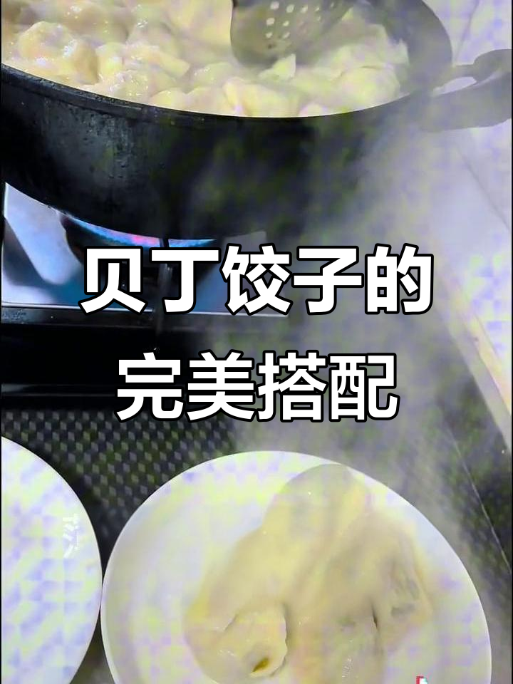 紫菜、萝卜丝与原浆贝丁搭配,薄皮大馅饺子新鲜出炉