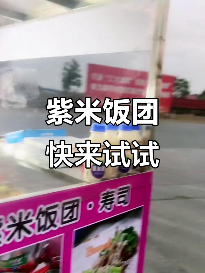 江西紫米饭团,你尝过吗?超美味摆摊小吃