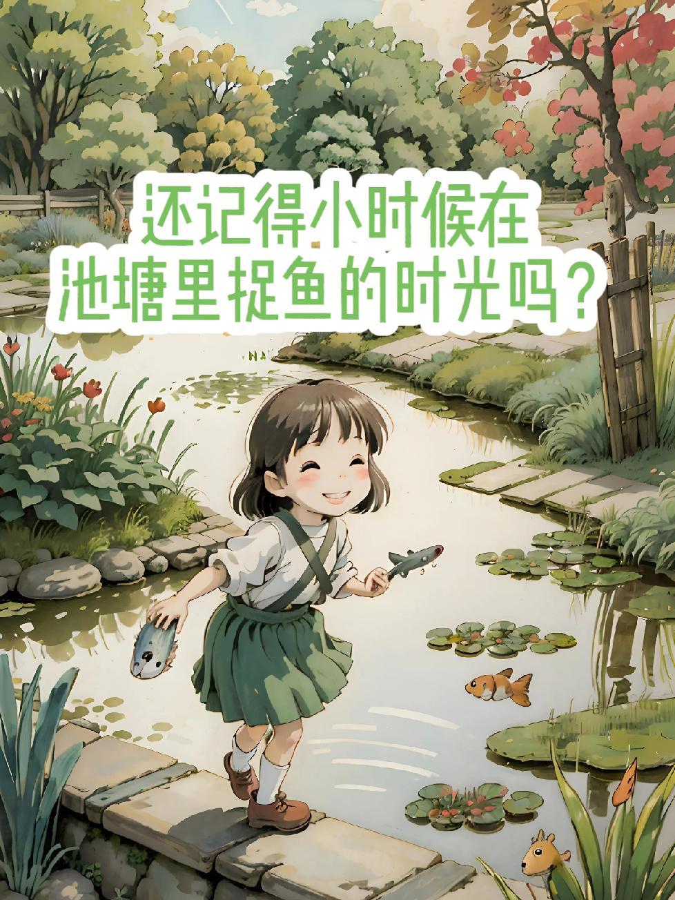 还记得小时候在池塘捉鱼的时光吗 无界AI生成 还记得小时候在池塘里捉鱼的时光吗?那时候门前