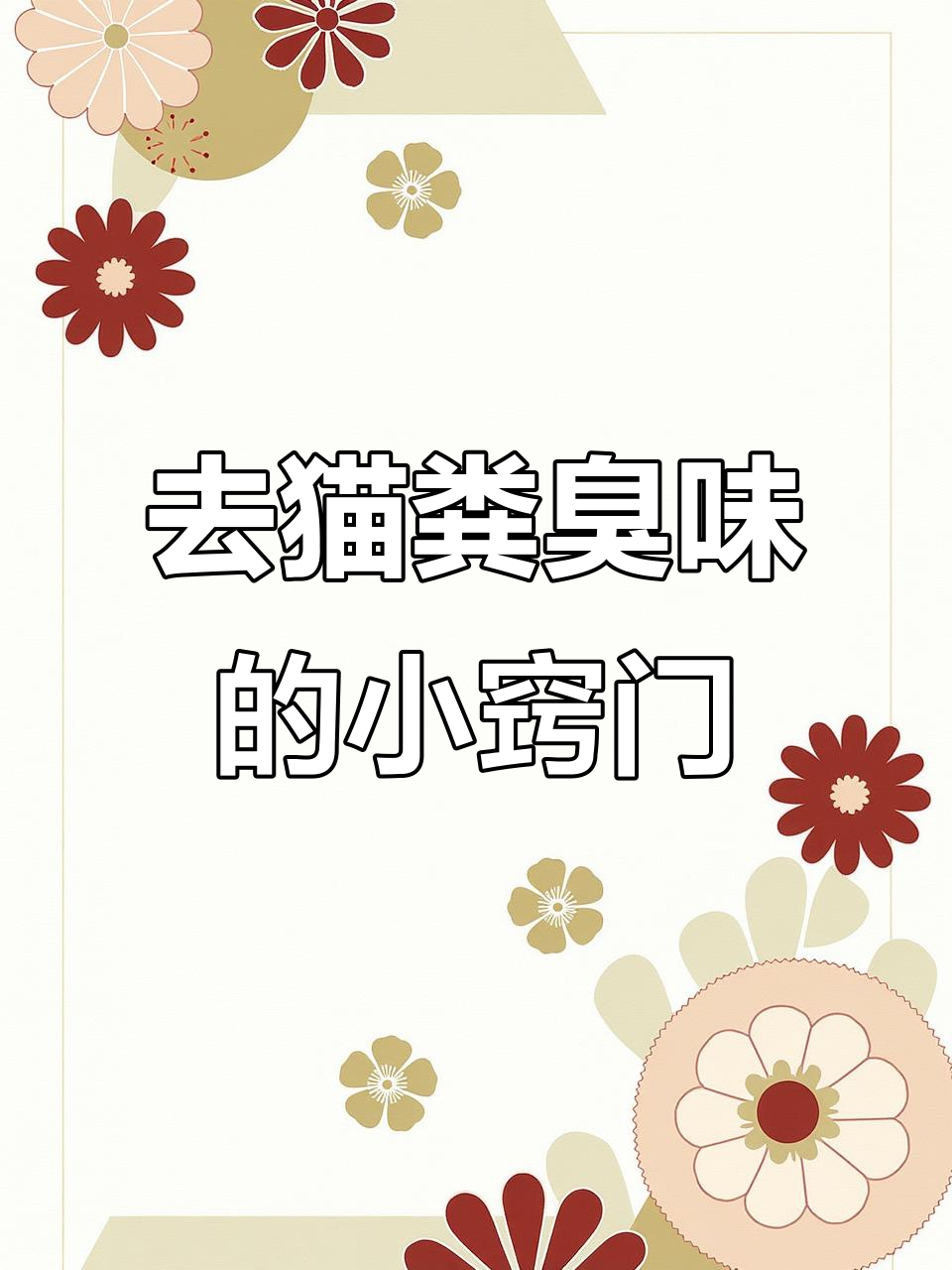 猫咪拉屎太臭怎么办?教你一招去味小妙方