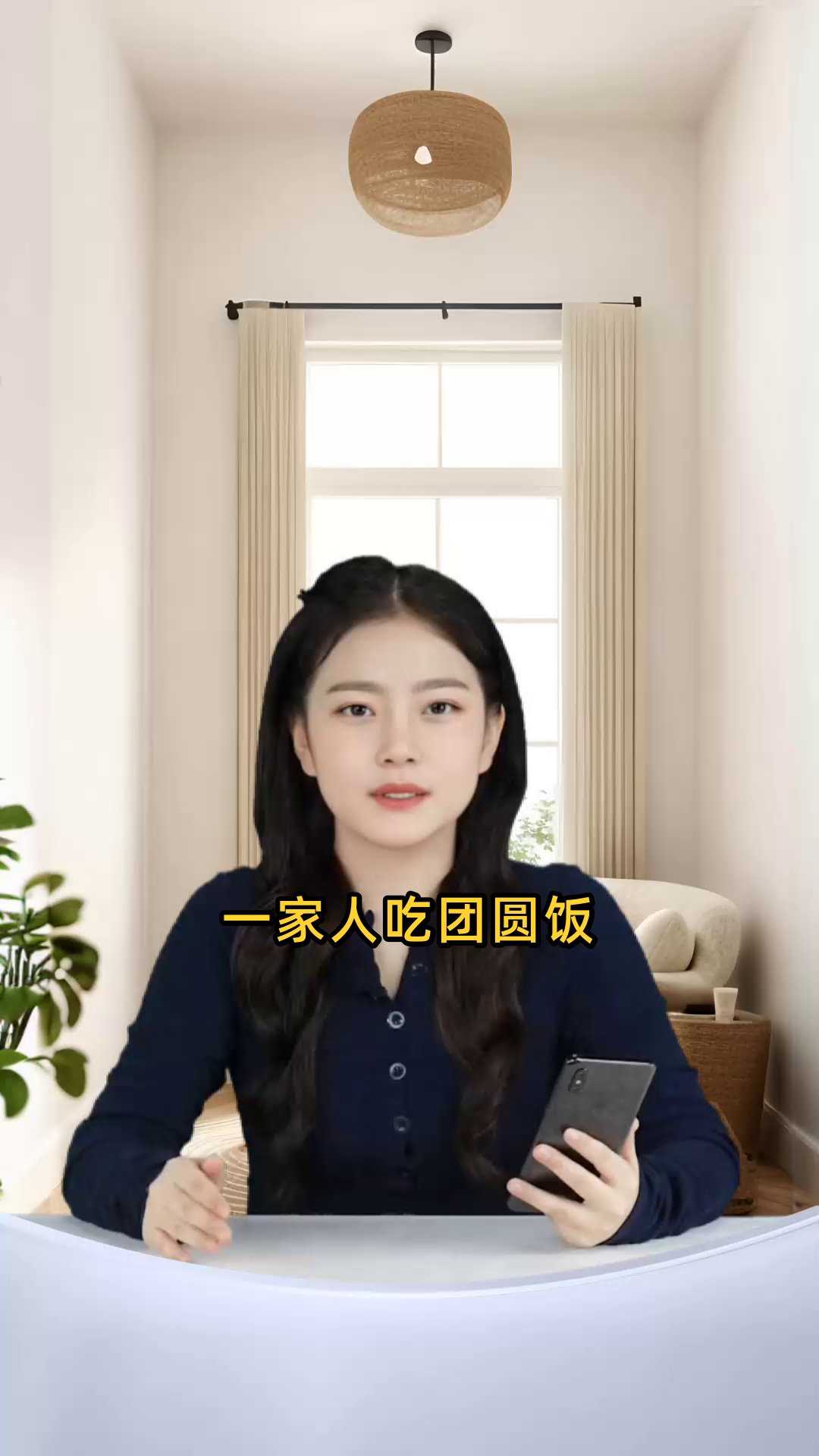 一家人吃团圆饭怎么写一段话