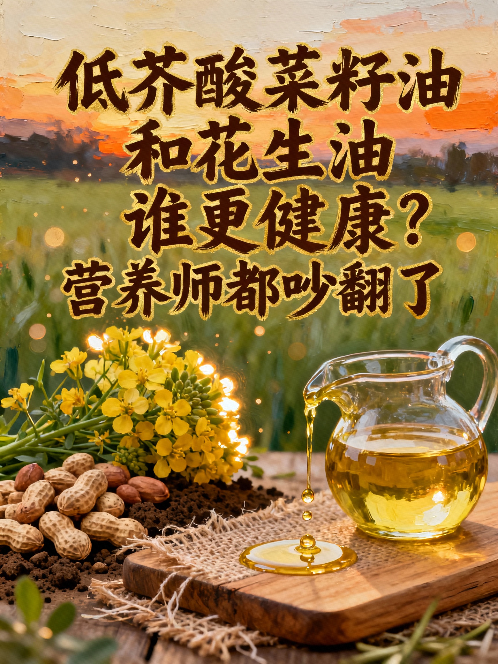 低芥酸菜籽油和花生油谁更健康？营养师都吵翻了