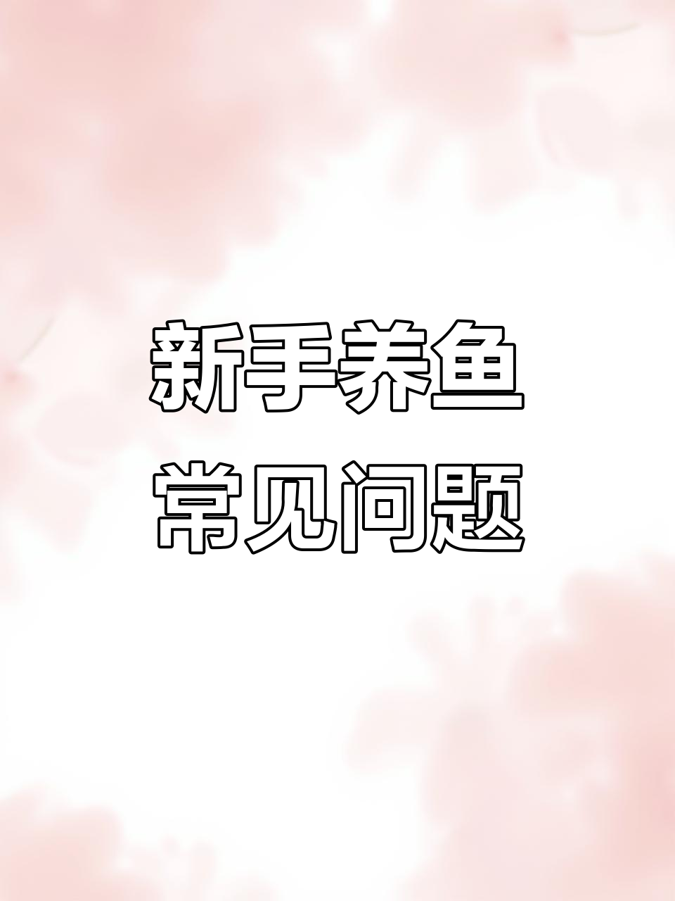 鱼缸长白毛?新手必看交叉感染问题
