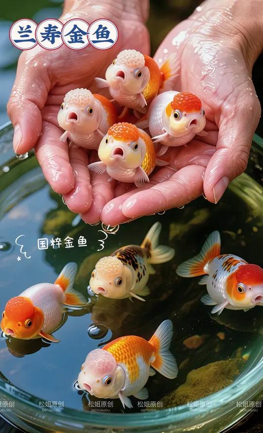被追问N次的「水中圆滚滚」兰寿金鱼拿捏!兰寿金鱼可不是普通金鱼!是圆滚滚肉团子模样,头瘤像