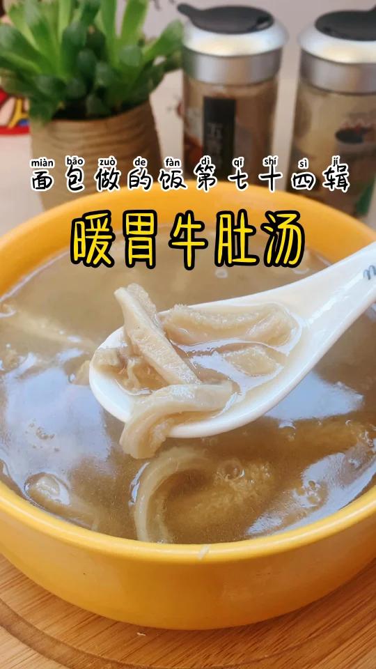 暖胃牛肚汤,超简单又好喝