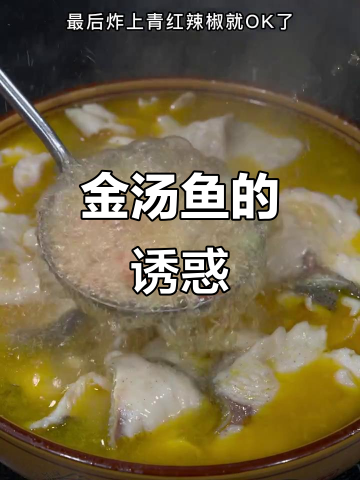 金汤鱼鲜美无比,鱼肉嫩滑,连汤都能拌饭吃!