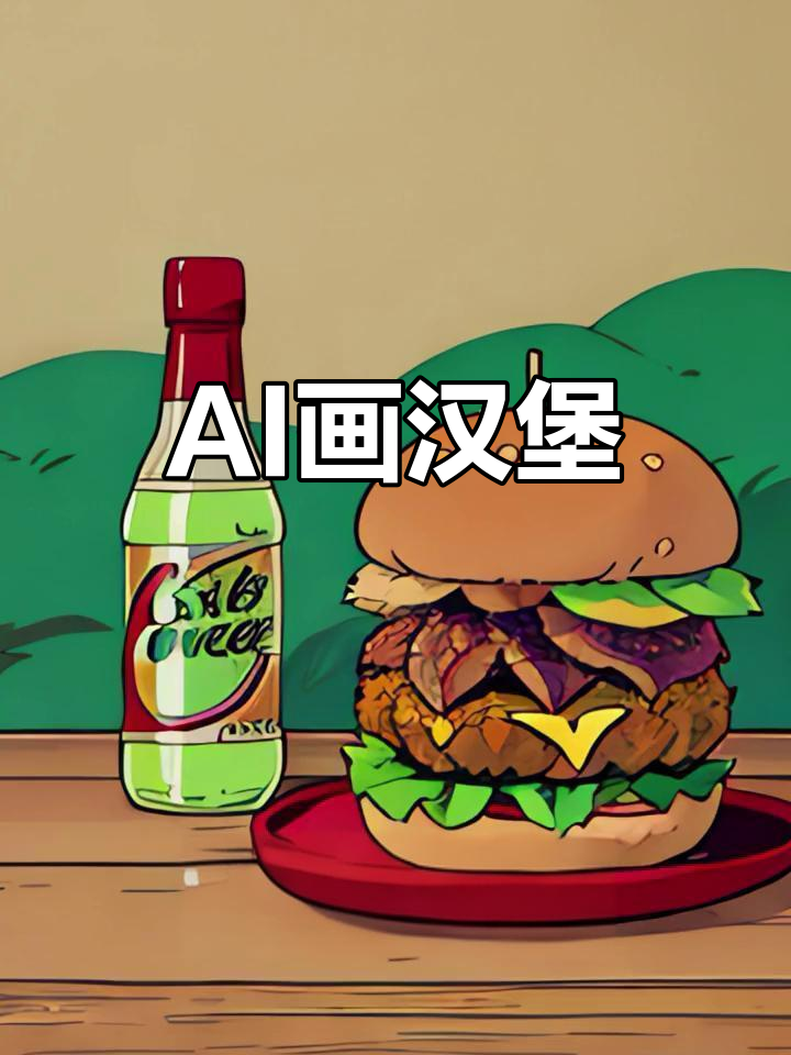 用AI生成汉堡海报,3分钟搞定!
