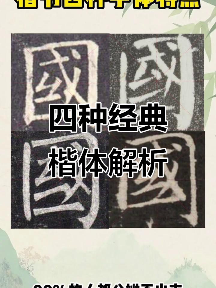 楷书四大流派,你都能分辨吗?