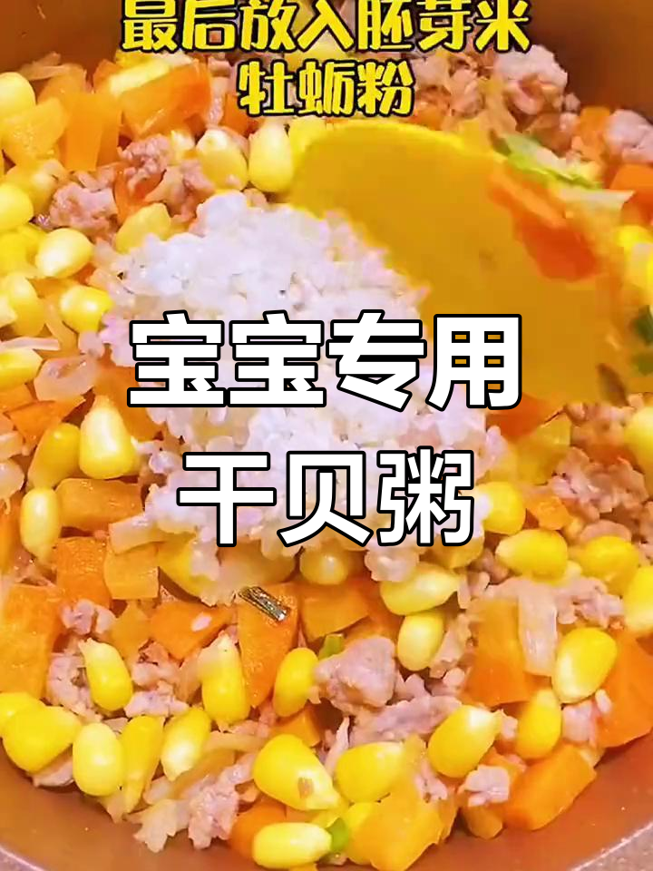 潮汕干贝粥,宝宝辅食做法