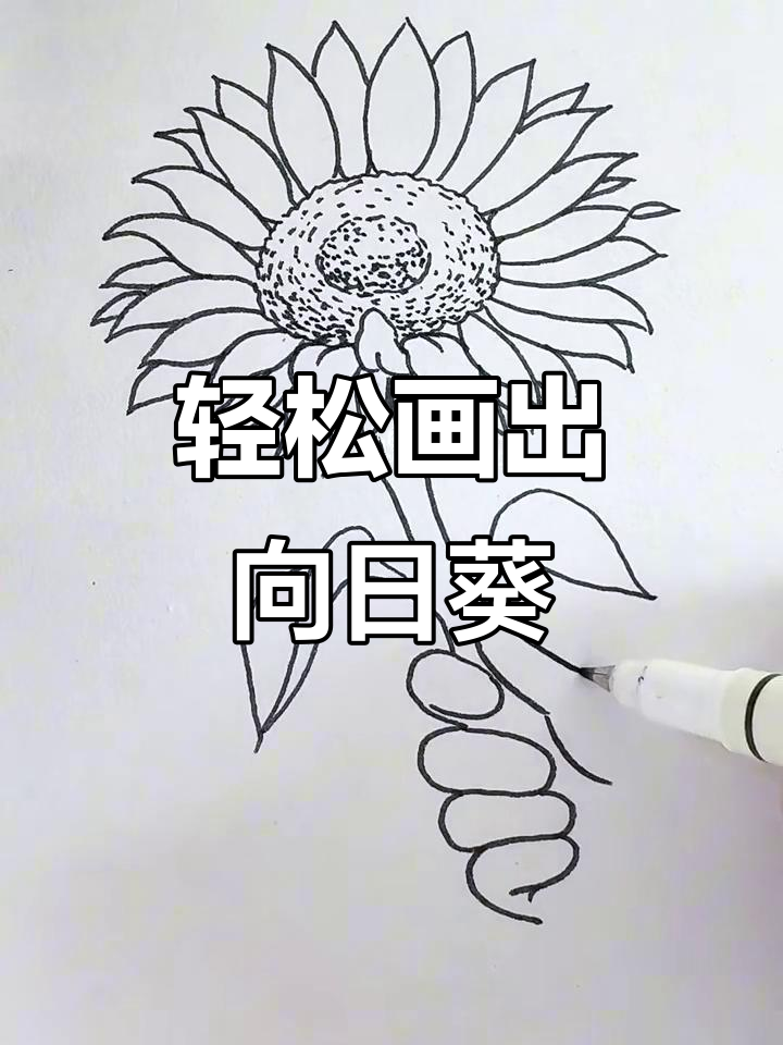 向日葵画法全解析,高考加油!