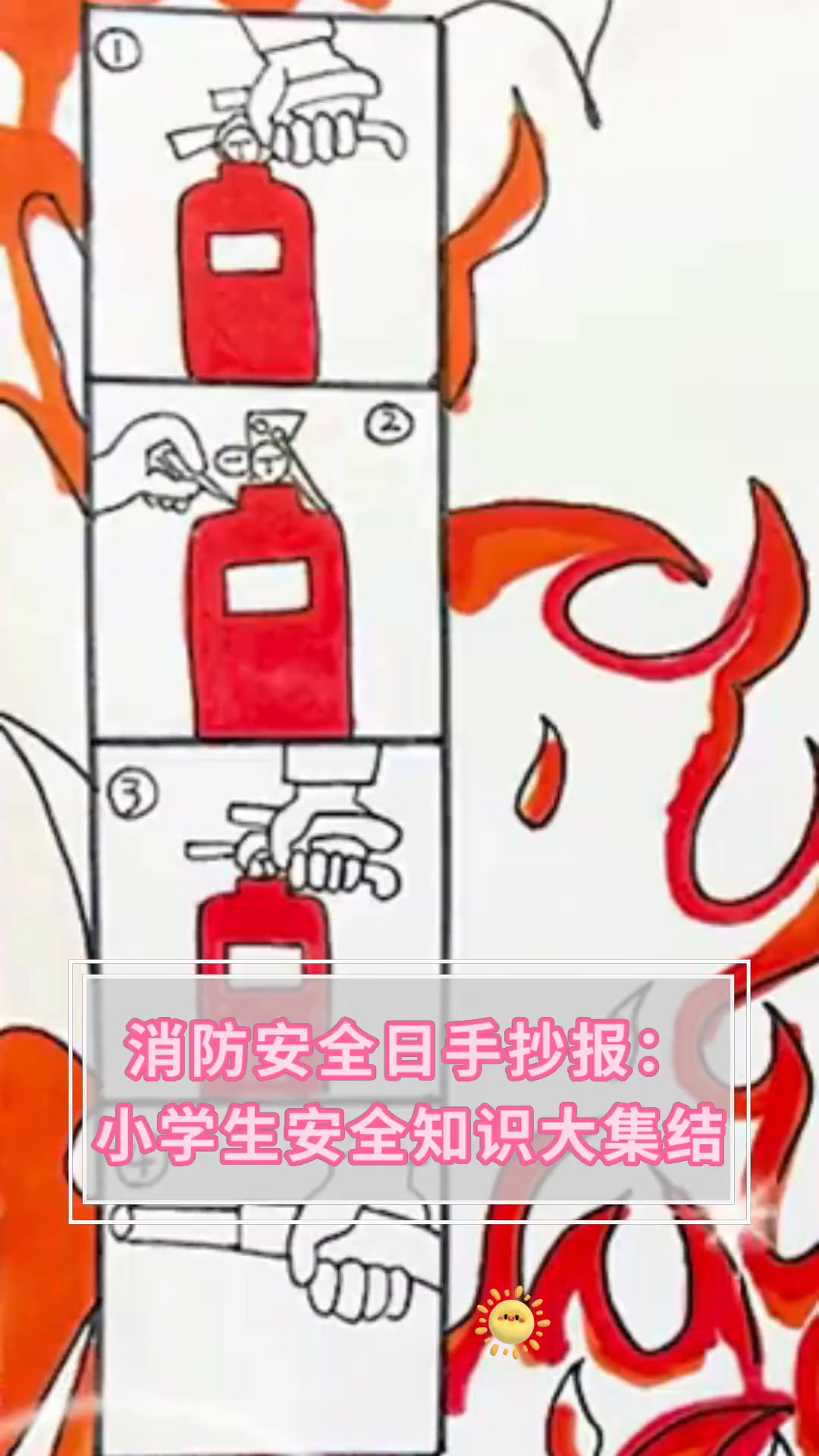 消防安全日手抄报:小学生安全知识大集结