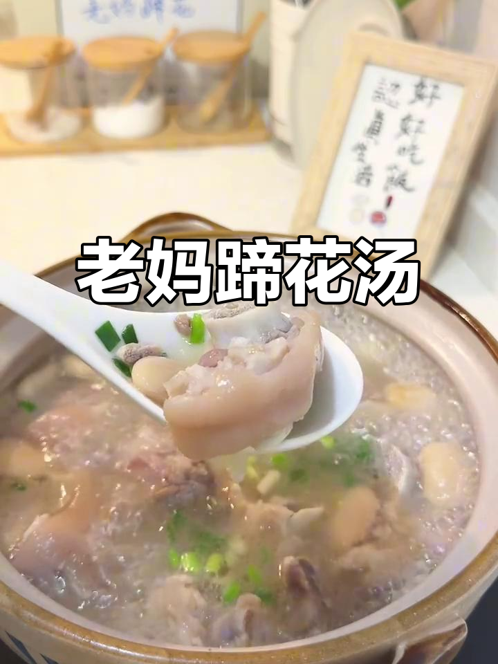 冬季暖心老妈蹄花汤,白芸豆猪蹄炖出满满胶原蛋白