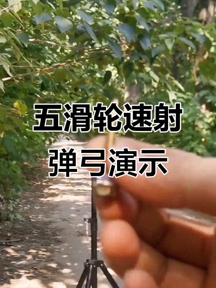 五滑轮复合弹弓精准射击,十米距离效果惊人
