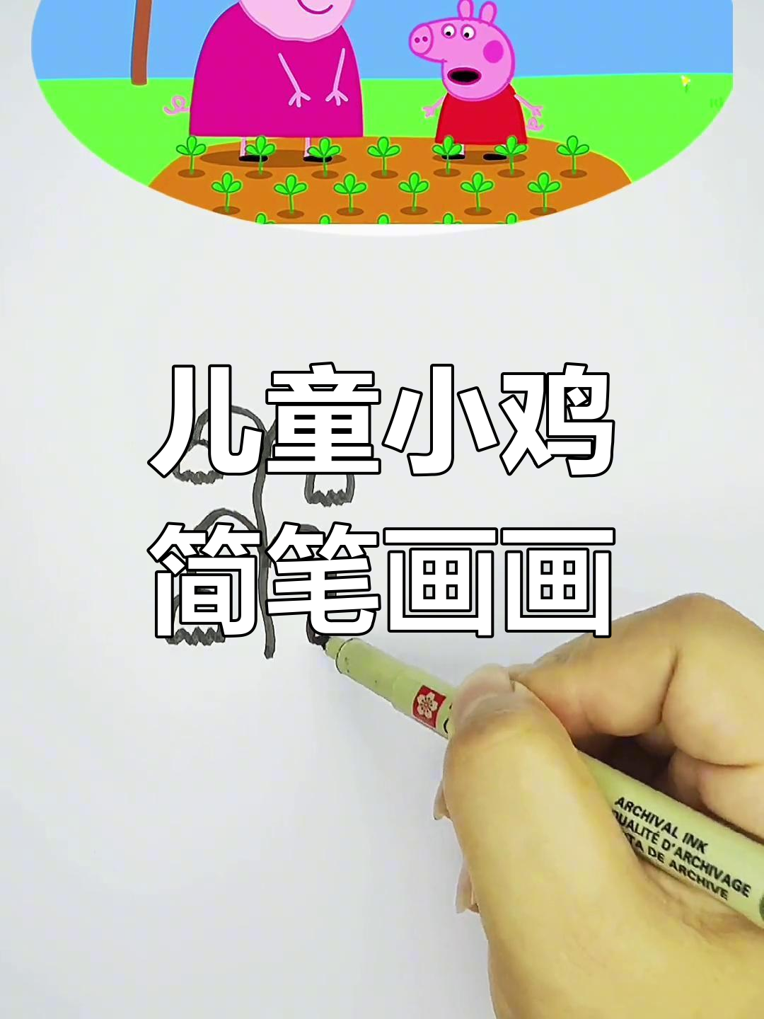 小鸡们的简笔画挑战,零基础也能轻松上手