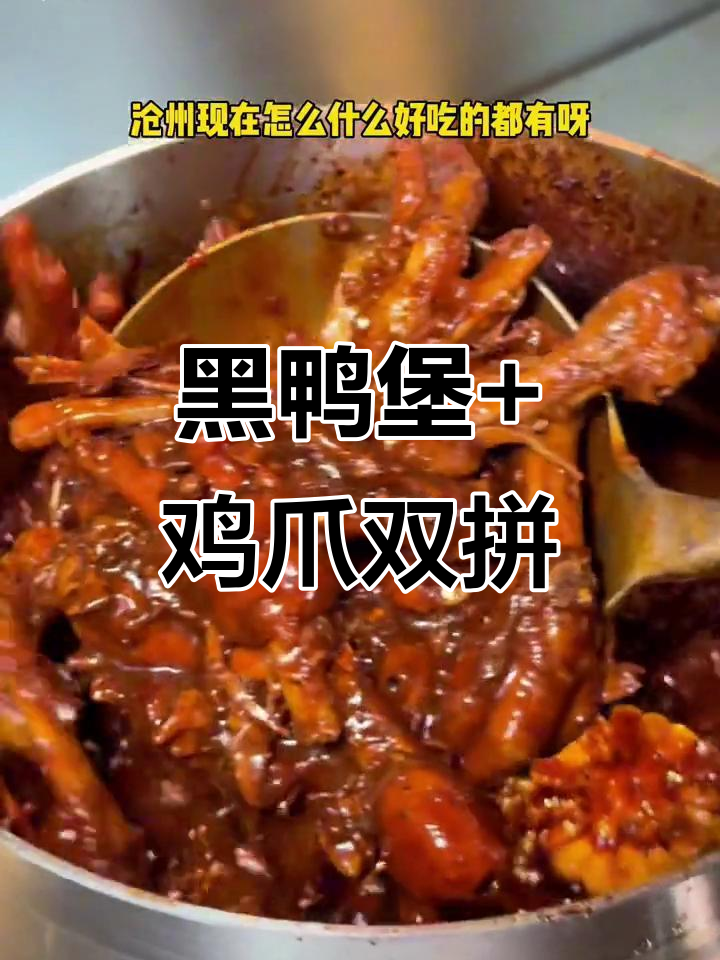 神仙搭配!黑鸭煲与鸡爪双拼,满满一锅全是美味