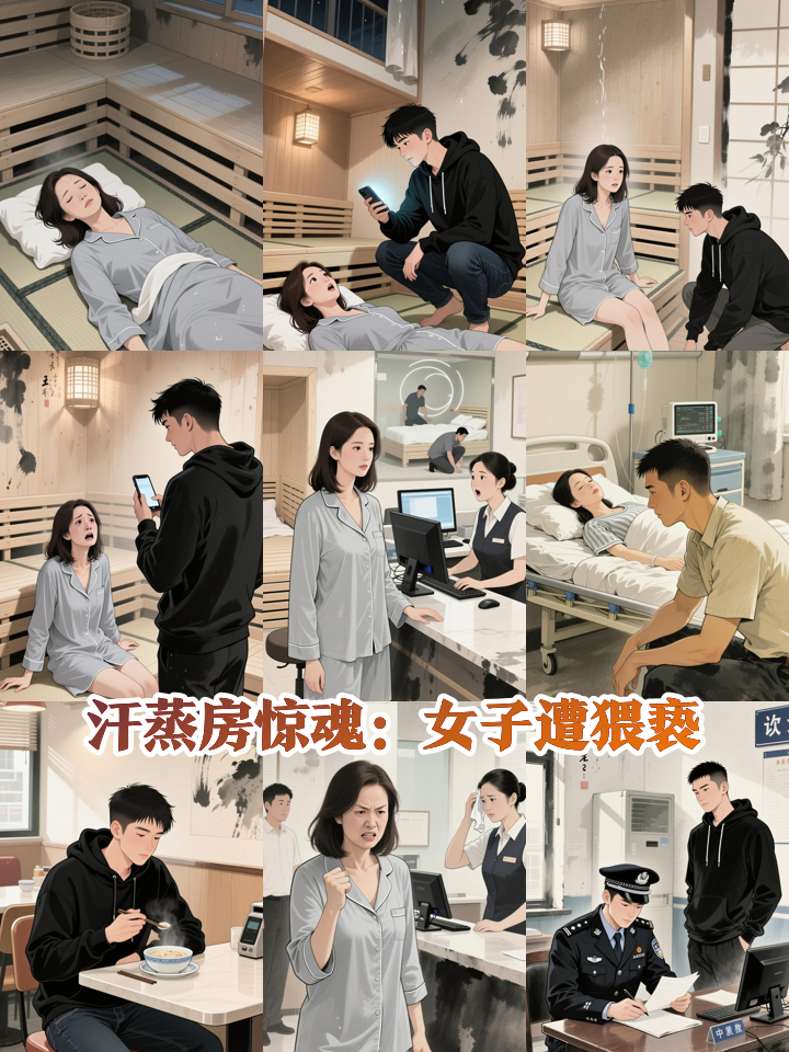 女子汗蒸房留宿遭猥亵,惊醒后怒斥男子