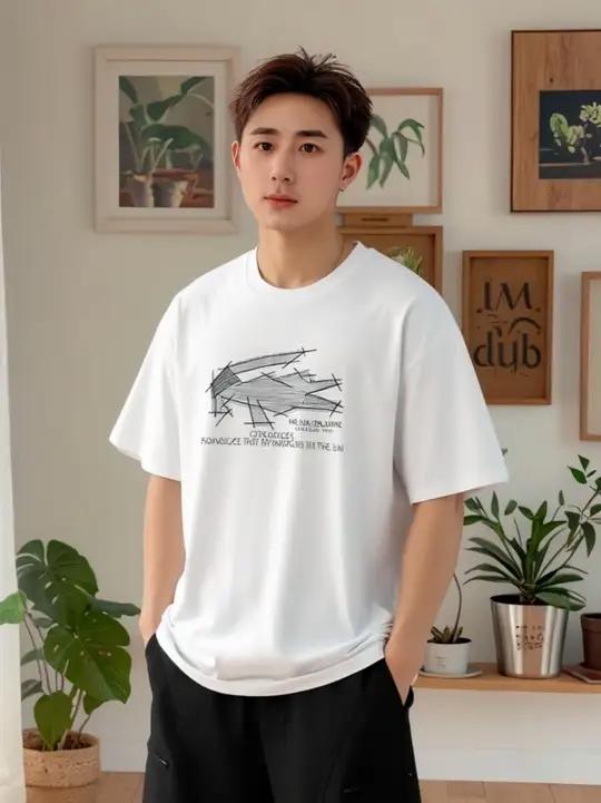 不规则抽象T恤 夏日必备单品 夏季新款