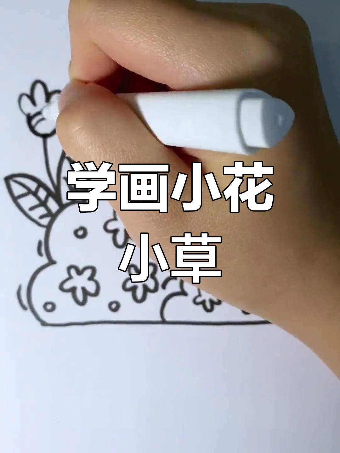 简单花草简笔画教程,轻松学会画手抄报