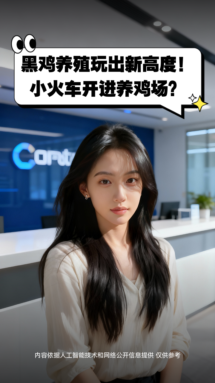 黑鸡养殖玩出新高度！小火车开进养鸡场？