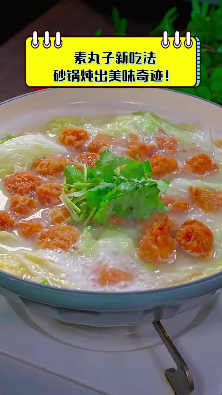 素丸子新吃法,砂锅炖出美味奇迹!